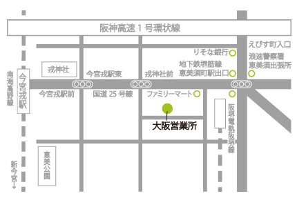 大王製作所 大阪営業所地図
